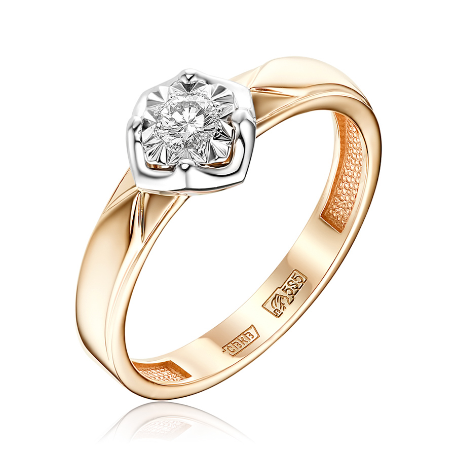 Кольцо, золото, бриллиант, 1-11-0836-101